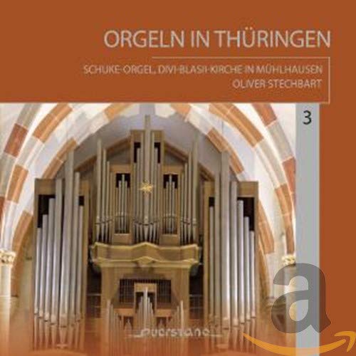 "CD cover featuring a large pipe organ in an arched church setting."
