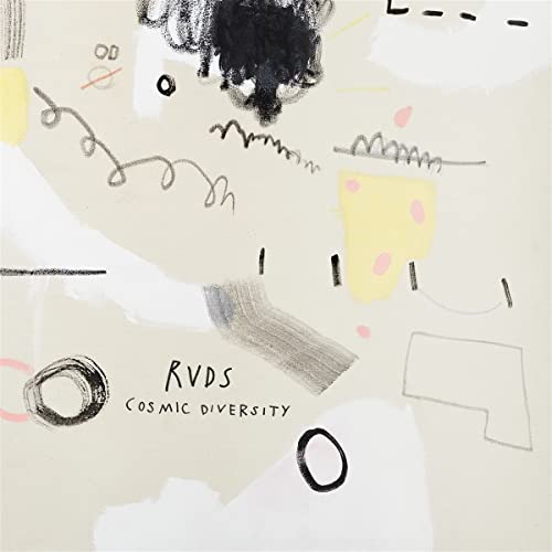 CD cover with abstract white, grey, and yellow painted shapes and text.