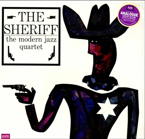 The Sheriff" vinyl album cover featuring an abstract illustration of a gunslinger.