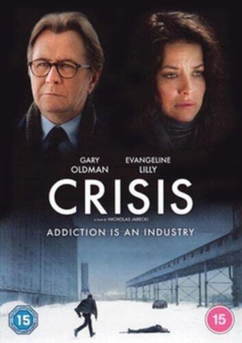 DVD cover for "Crisis" featuring Gary Oldman and Evangeline Lilly.