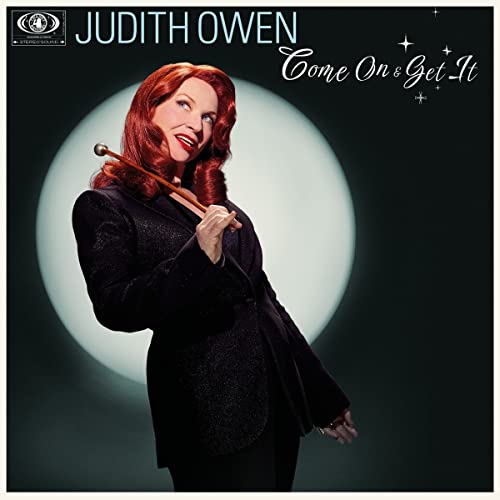Album cover for Judith Owen’s “Come On & Get It” featuring a portrait of the artist.