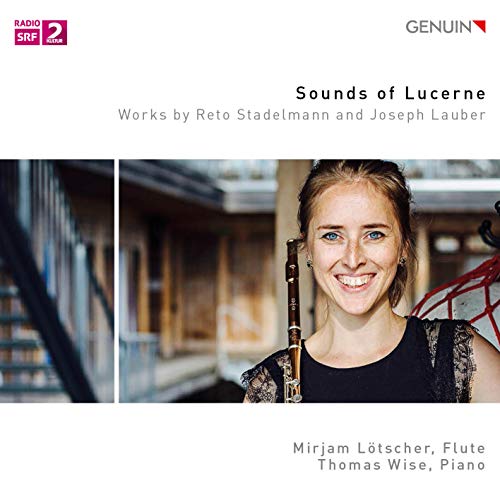 CD cover featuring a flutist and architectural details.