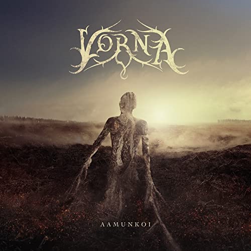 CD cover: figure made of branches stands in a misty landscape.