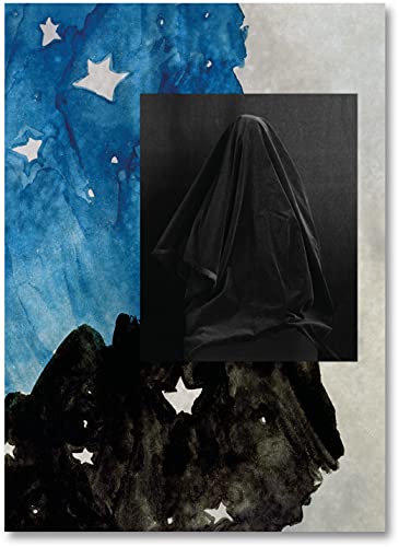 A book cover featuring a hooded figure against a starry, abstract background.