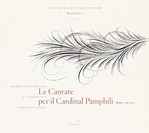 A cream-colored album cover featuring a black feather illustration and red text.