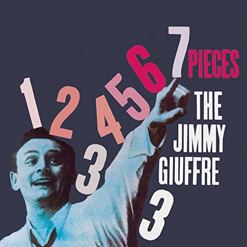 Jimmy Giuffre album cover with numbers and a portrait of a man.