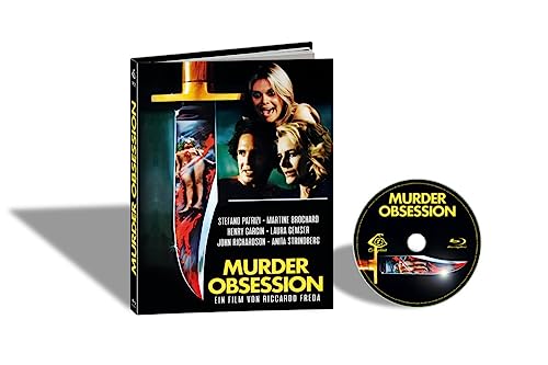 Blu-ray and CD of "Murder Obsession" with a sword and faces on the cover.