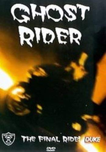 Ghost Rider DVD cover featuring a silhouetted figure on a motorcycle.