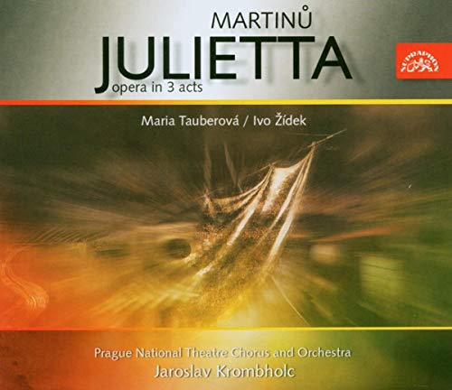CD cover for Martinu's opera Julietta featuring abstract golden light and text.