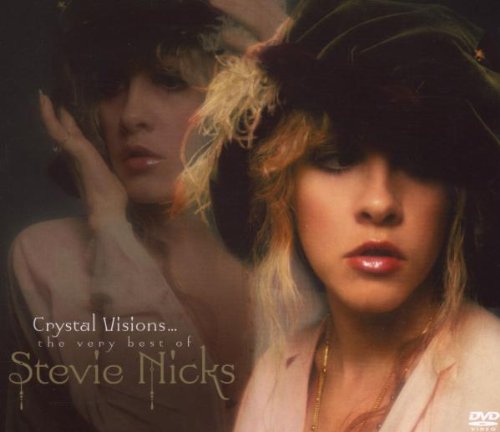 Stevie Nicks wearing a hat, with a double exposure effect, on a music DVD cover.