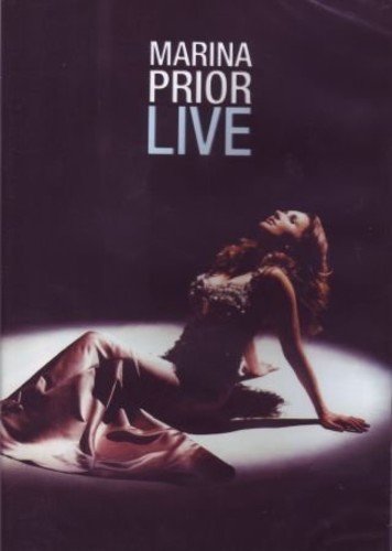 DVD cover featuring Marina Prior sitting on the floor, wearing a dress, with "Marina Prior Live" text.