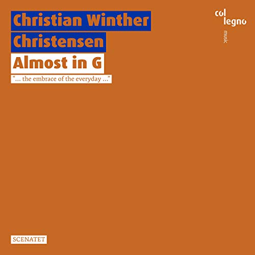 CD cover for Christian Winther Christensen’s “Almost” with orange background.
