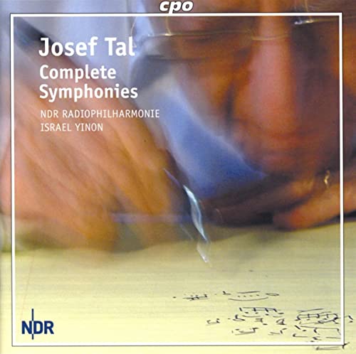 CD cover for Josef Tal’s Complete Symphonies, with abstract orange imagery.