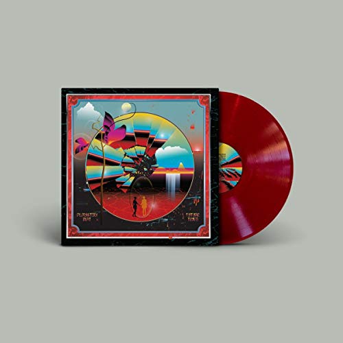 Plankton Wat Future Times album cover art with a translucent red vinyl record disc.