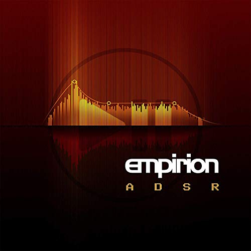 CD cover for Empirion’s “ADSR” featuring waveform graphics in red and gold.