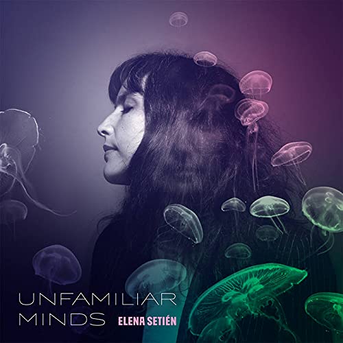 Profile view of a woman surrounded by glowing, translucent jellyfish against a gradient background.