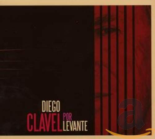 CD cover for Diego Clavel’s “Por Levante” with red and black design.
