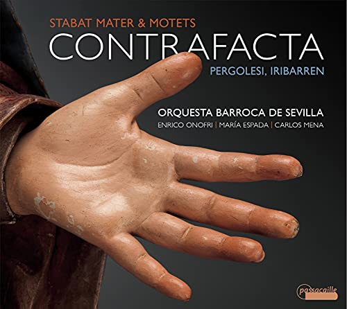 CD cover: a hand with text “Contrafacta” and composers’ names.