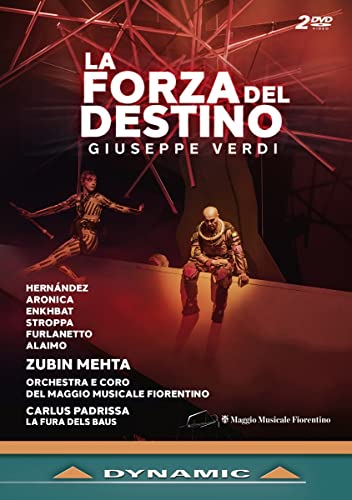 DVD cover for Verdi’s “La Forza Del Destino” opera with performers pictured.