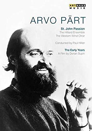 DVD cover featuring a black-and-white portrait of Arvo PƤrt, a bearded man.