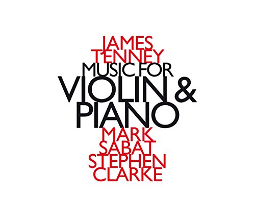 Album cover with "Music for Violin & Piano" in black and red text on white background.