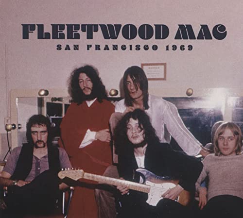 Fleetwood Mac band portrait from 1969, featuring five members with instruments.