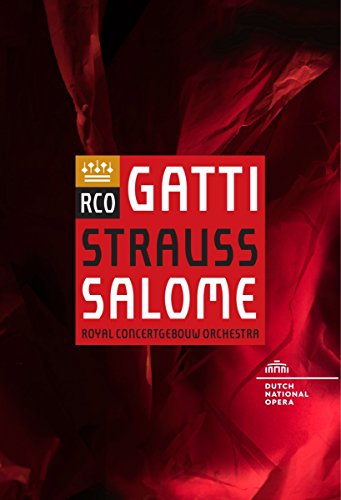 Red DVD cover with "GATTI STRAUSS SALOME" text, featuring abstract red fabric background.