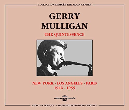 CD cover for Gerry Mulligan's "The Quintessence" featuring a black and white portrait.