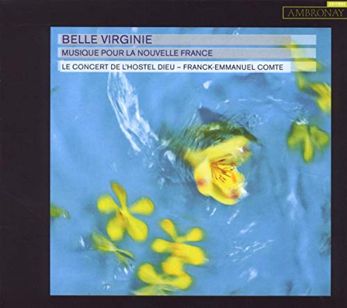 CD cover: blue water with yellow flowers, text “Belle Virginie”.