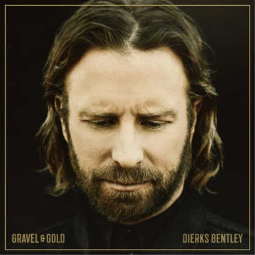 Dierks Bentley album cover, close-up portrait of a man with beard.