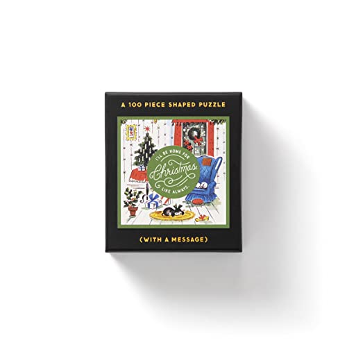 Galison 9780735371736 Home for Christmas 100 Piece Mini Shaped Puzzle