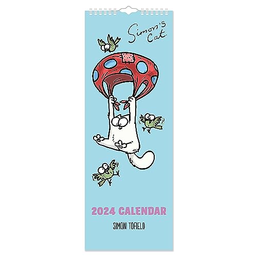 2024 Simon's Cat Slim Wall Calendar Month To View