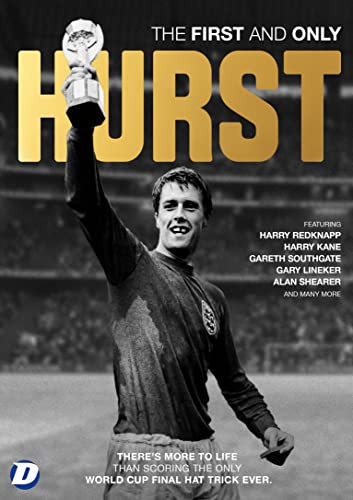 Black and white DVD cover featuring Geoff Hurst holding a trophy aloft.