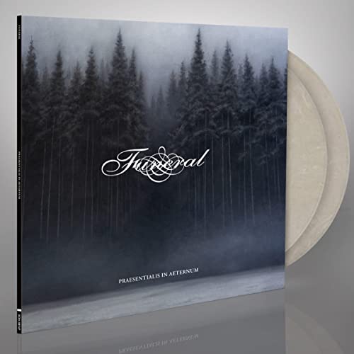 Vinyl record with album cover depicting a dark forest scene.