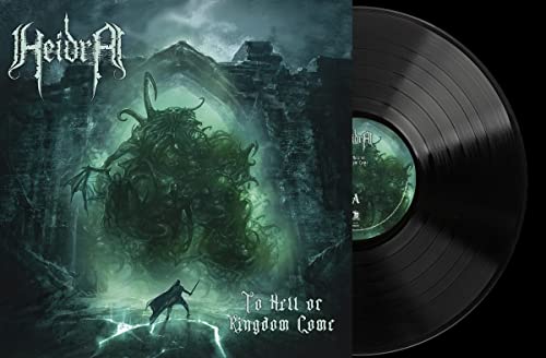 Heidra vinyl record with dark fantasy album art of a monstrous figure.