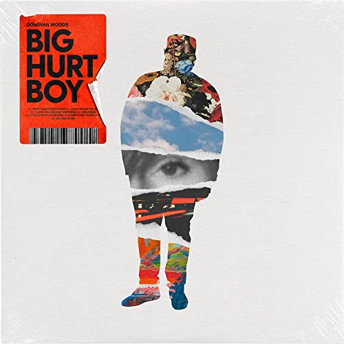 Album cover for Donovan Woods’ “Big Hurt Boy” featuring a collage portrait.