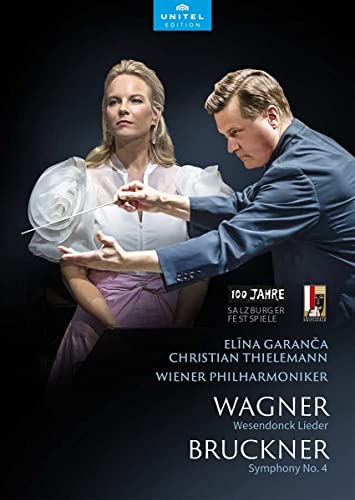 DVD cover featuring two opera singers and text: Wagner, Bruckner.