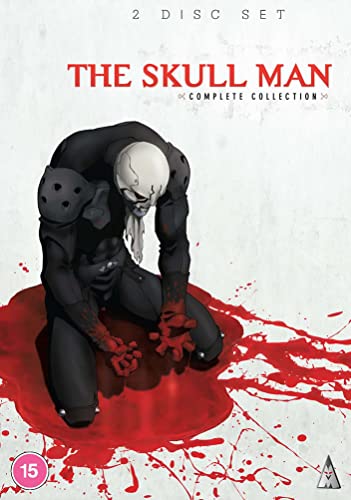 DVD cover for "The Skull Man" featuring a kneeling figure in red liquid.