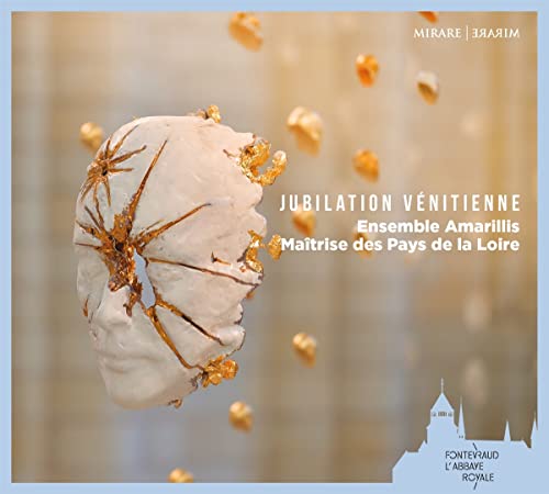 CD cover: cracked white sculpture with gold leaf, text “Jubilation Vénitienne”.