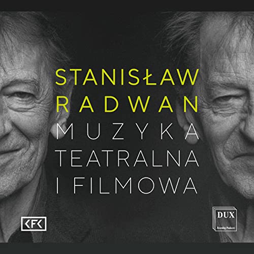 CD cover featuring a split portrait of composer Stanisław Radwan.