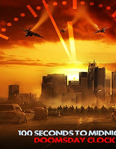 DVD cover: cityscape destruction, fighter jets, and a looming Doomsday Clock.