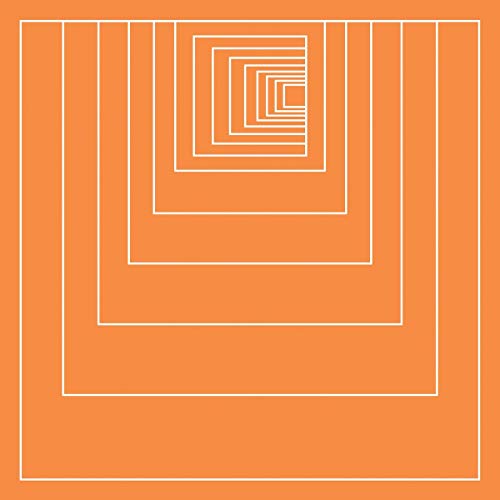 Orange square with receding white square outlines creating a tunnel effect.