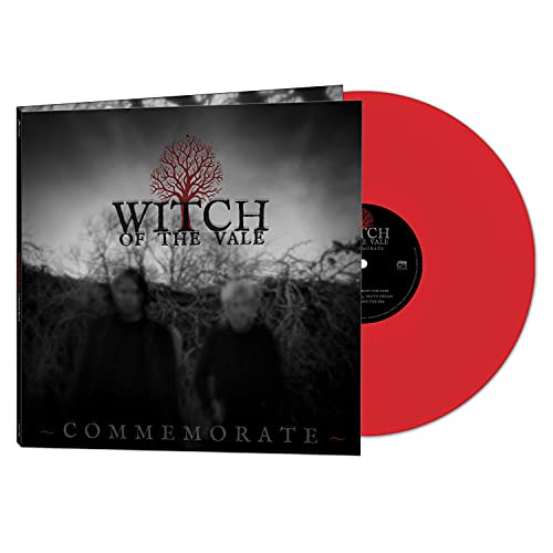 Witch Of The Vale" vinyl record with red disc and blurred figures.