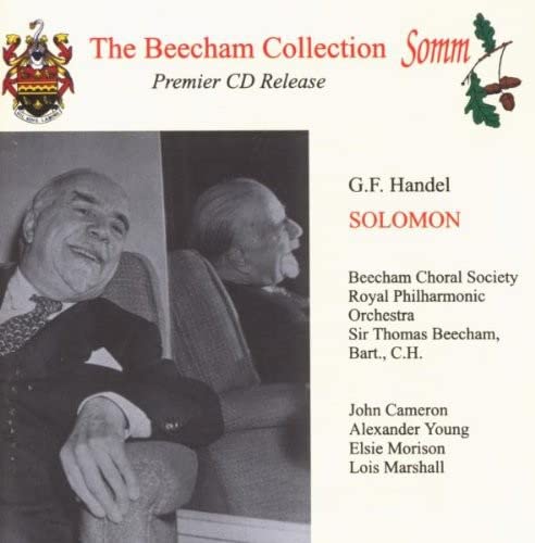 CD cover for Handel’s “Solomon” featuring portraits of conductors.