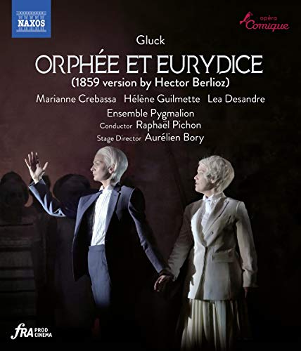 "Blu-ray cover featuring two opera singers in formal attire against a dark background."