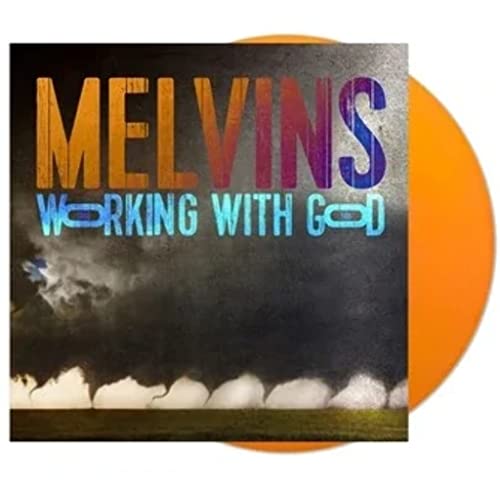 Melvins album “Working With God” vinyl record, orange disc visible.