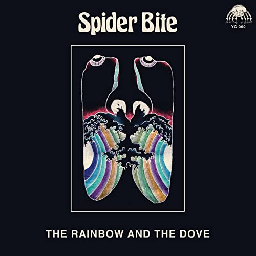 Album cover for Spider Bite’s “The Rainbow And The Dove” with wave and eye imagery.
