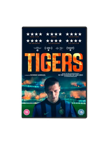 DVD cover for "Tigers" featuring a man in a blue sports jersey.