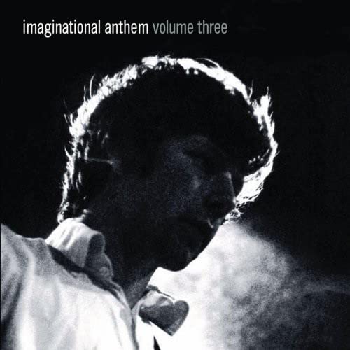 CD cover: black and white portrait of a person looking down.