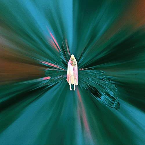 Album cover for Silent Planet’s “Iridescent” featuring a figure in a white shroud.